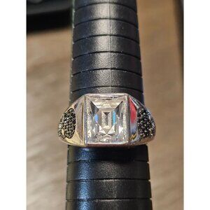 925 Sterling Silver Quartz Ring Size 12.5 - 10.51g